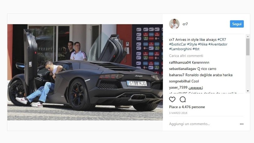 Le supercar dei calciatori, da CR7, a Balo e Neymar