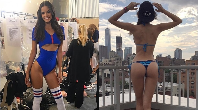 Sofia Resing, calzettoni sexy per la tifosa del Brasile