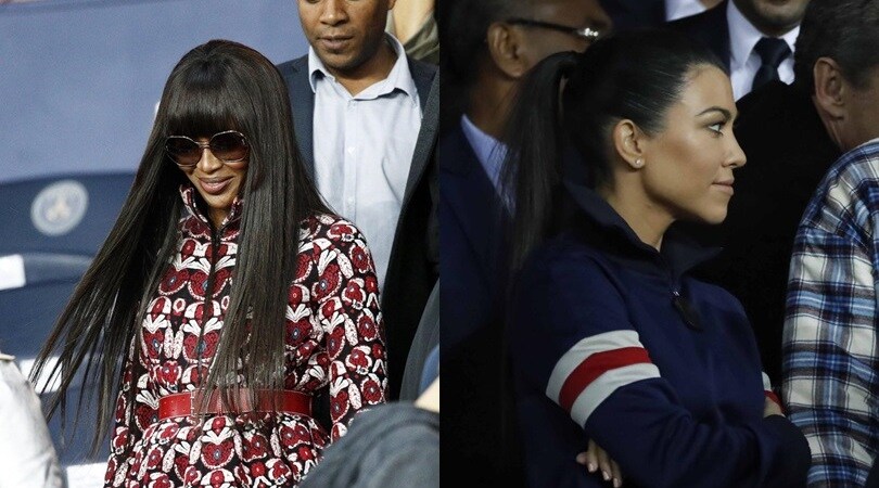 Naomi Campbell e Kourtney Kardashian illuminano il Parco dei Principi
