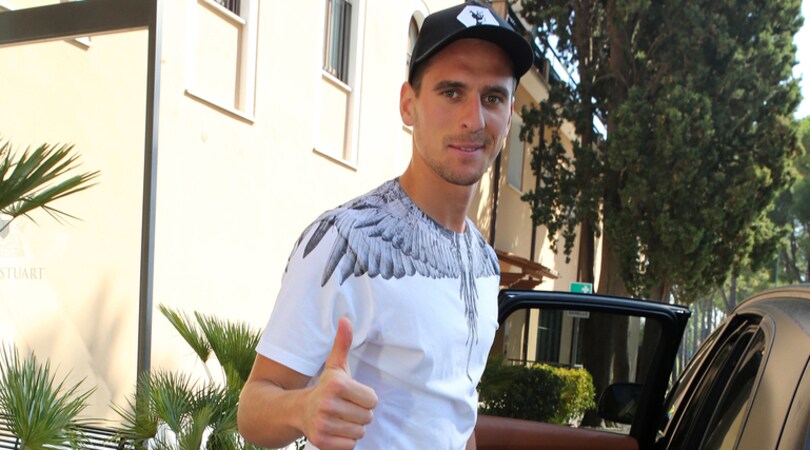 Napoli, Milik esce da Villa Stuart