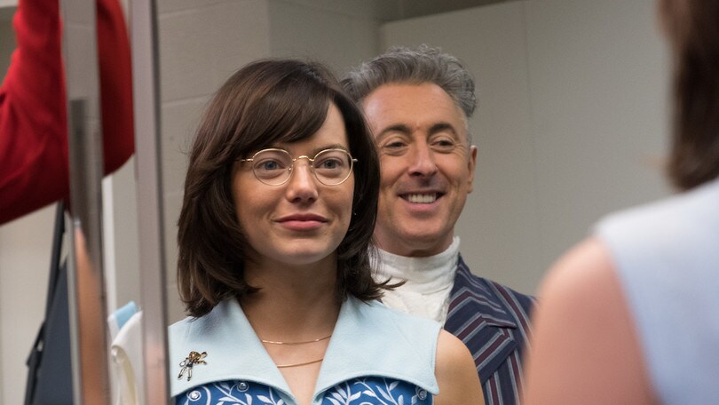 Emma Stone e Steve Carell in La Battaglia dei Sessi