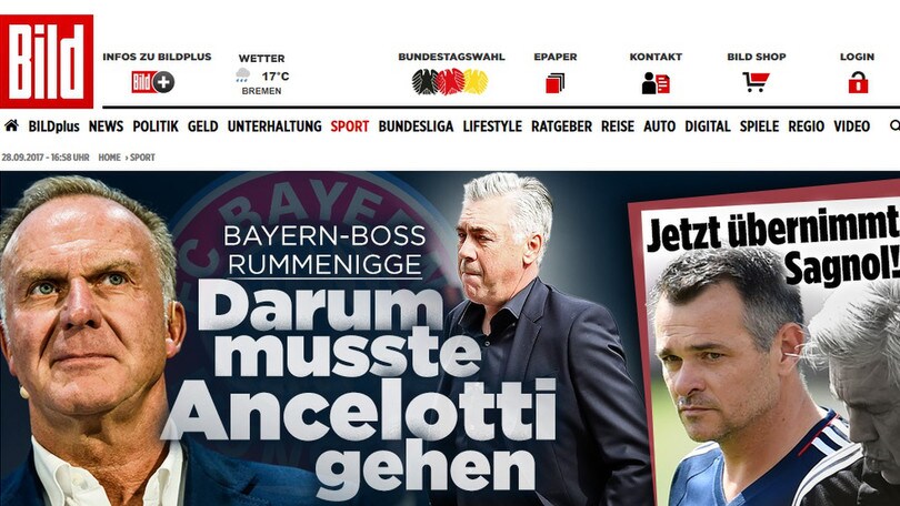 Ancelotti esonerato:le reazioni della stampa estera