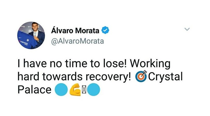 Morata, è giallo per il tweet cancellato: «Obiettivo Crystal Palace»