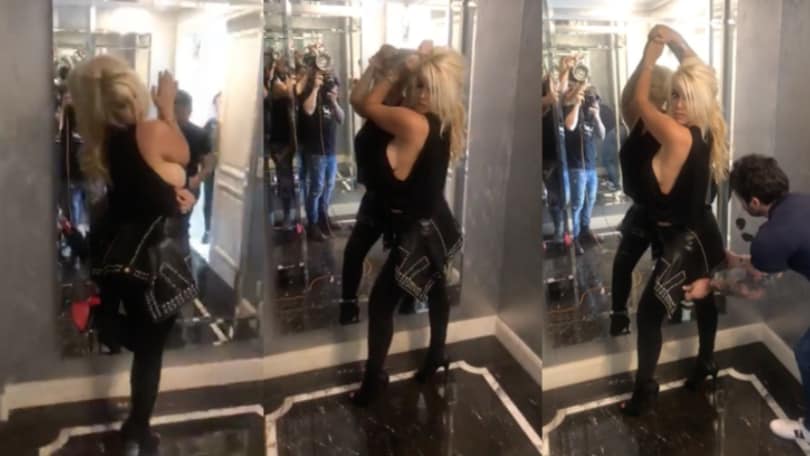 Wanda Nara, sotto il vestito niente: lo shooting diventa sexy