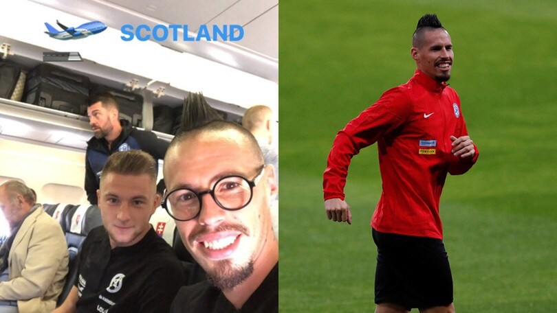 Napoli, Hamsik è in Scozia: selfie con Skriniar