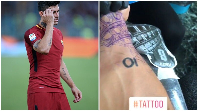 Nuovo tatuaggio per Perotti: spunta il colosseo