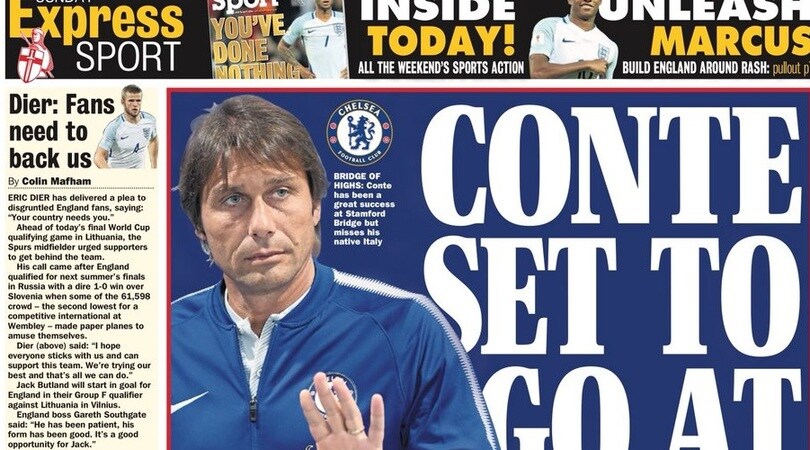 Conte, in Inghilterra insistono: «Addio al Chelsea, Milan o Inter nel futuro»