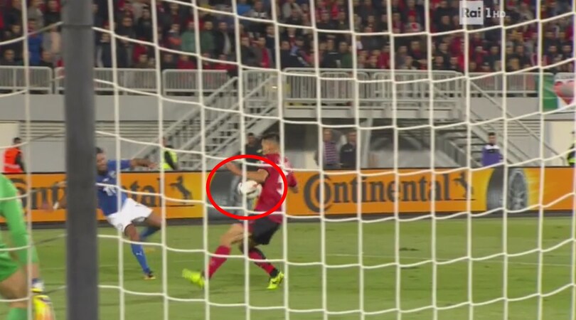 Albania-Italia: il rigore chiesto dagli azzurri