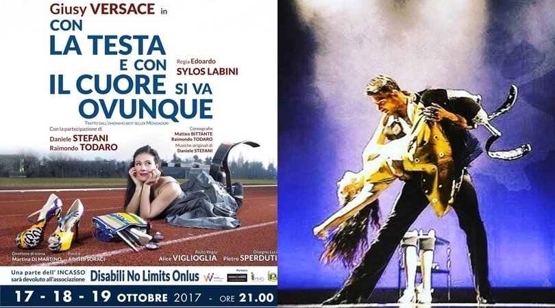 Giusy Versace a teatro con la testa e con il cuore