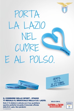 Il Corriere dello Sport ti regala il bracciale della Lazio