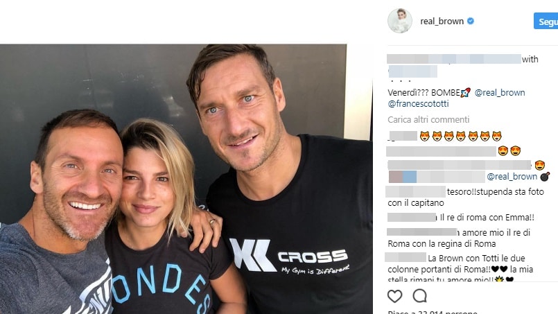 Totti, selfie con Emma dopo l'allenamento in palestra