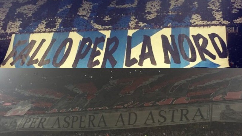 Inter-Milan, ecco il derby delle coreografie a San Siro