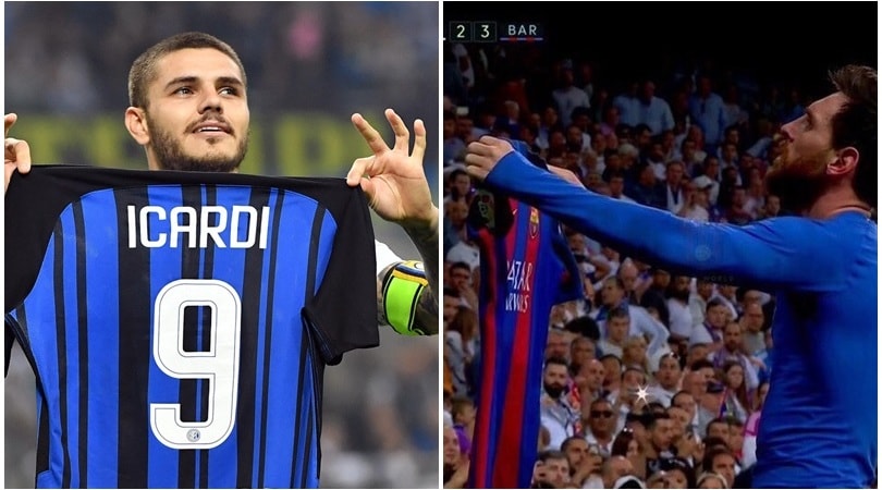 Inter, Icardi come Messi: mostra la maglia dopo la tripletta