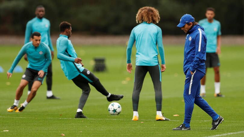 Chelsea, volti concentrati nell'ultima seduta prima della sfida contro la Roma