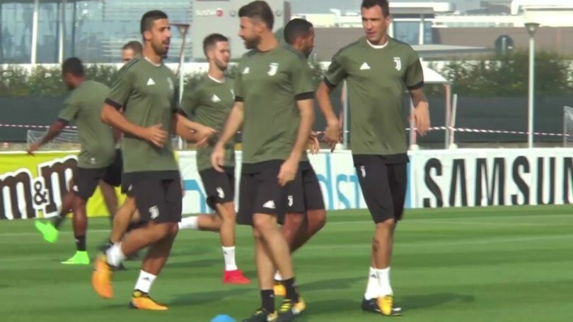 Juve, l'allenamento prima dello Sporting