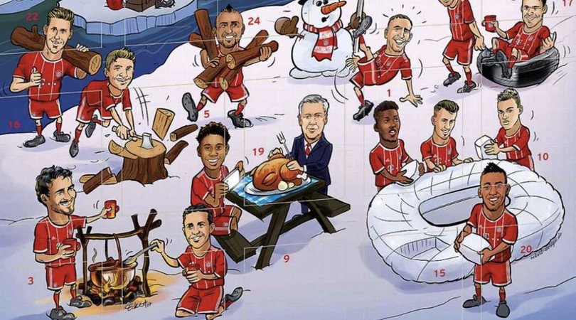 Bayern, che gaffe! Ancelotti nel calendario dell'Avvento