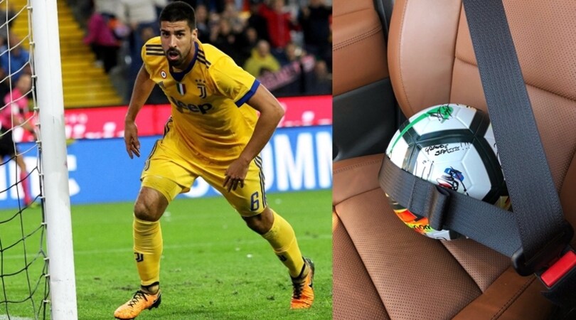 Juve, Khedira e il pallone della tripletta: «Andiamo a casa!»