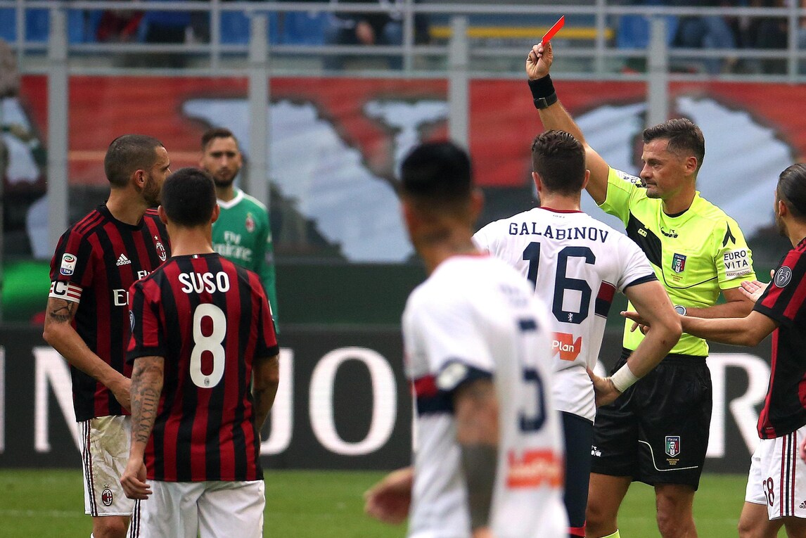 Milan, due giornate di squalifica a Bonucci: salterà Chievo e Juventus