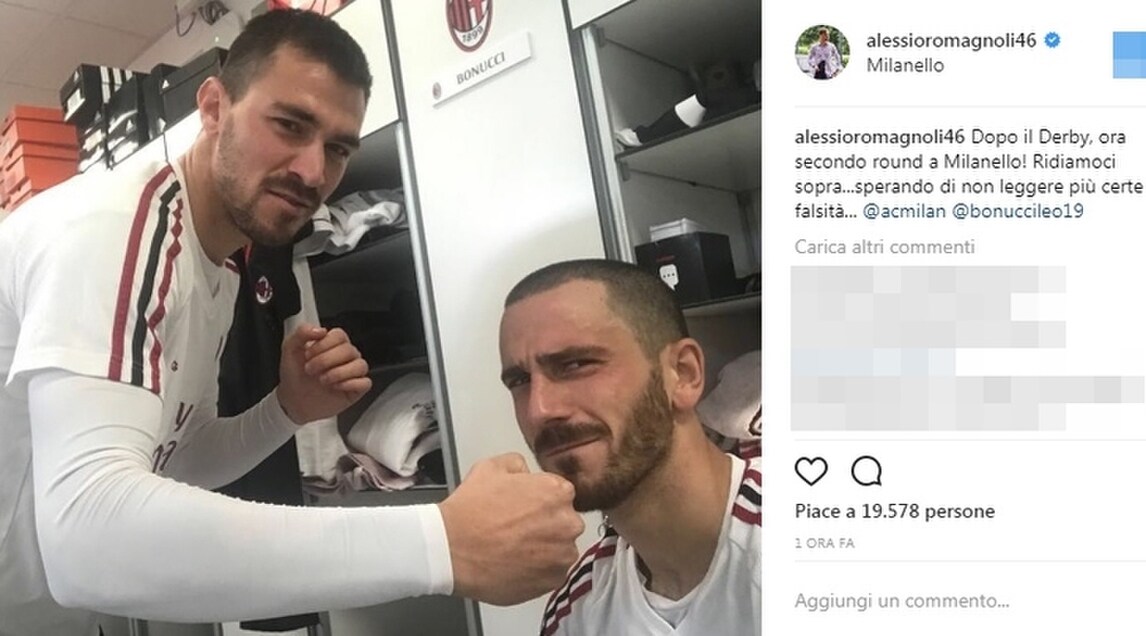 Milan, lite con Bonucci? Romagnoli ci scherza su