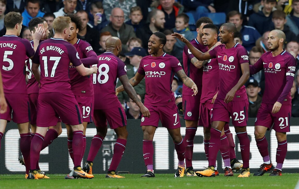 Manchester City, marcia inarrestabile: vince 3-2 in casa del WBA. Lo United vola con Martial