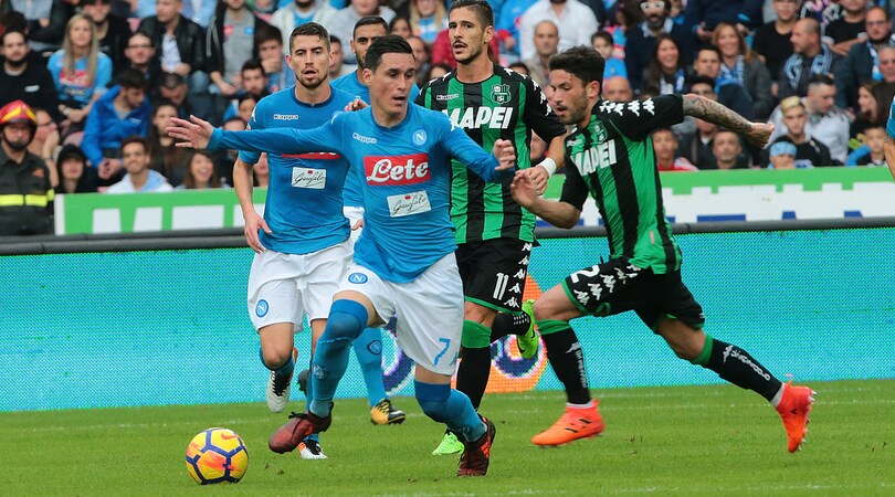 Serie A Napoli-Sassuolo 3-1, il tabellino