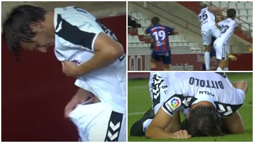 Lo scontro aereo costa caro a Bittolo: 10 punti di sutura... tra le gambe