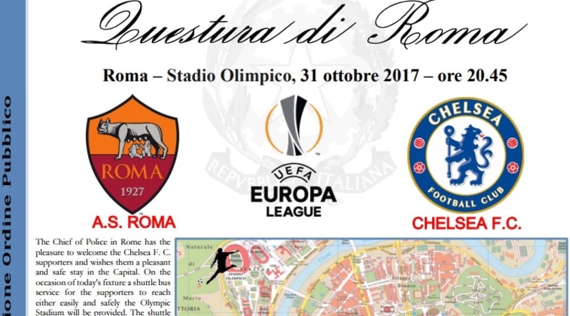 Champions League, aggressione a tifosi del Chelsea: fermati due ultrà della Roma