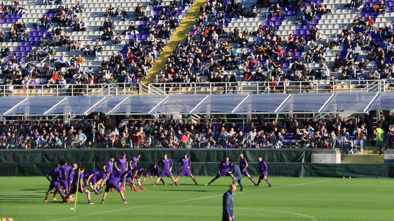 Fiorentina, allenamento a porte aperte al Franchi