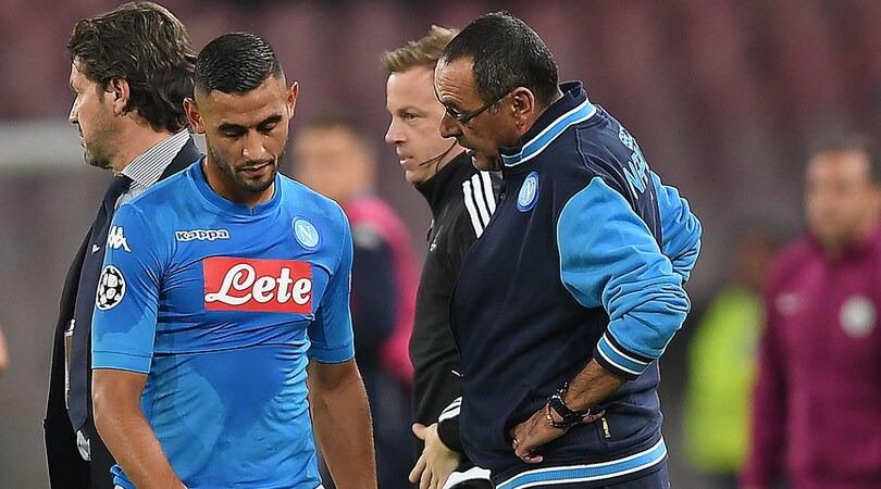 Ghoulam tiene in ansia il Napoli: distorsione al ginocchio