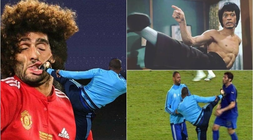Il calcio di Evra alla Cantona è già virale: meme tutti da ridere