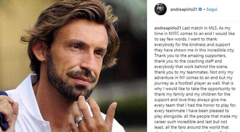 MLS, niente finale per New York City: Pirlo, addio al calcio