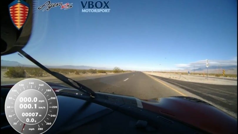 Koenigsegg Agera RS, quota 444,6 km/h: è record
