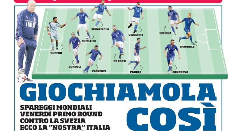 Svezia-Italia, noi la giochiamo così. E voi?
