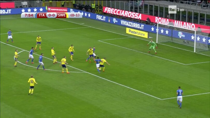 Intervento su Parolo, l'Italia chiede un calcio di rigore