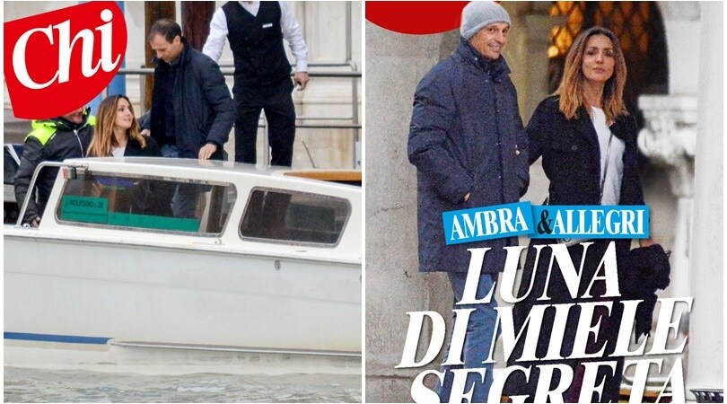 Ambra Angiolini e Massimiliano Allegri sempre più innamorati: 'luna di miele' a Venezia