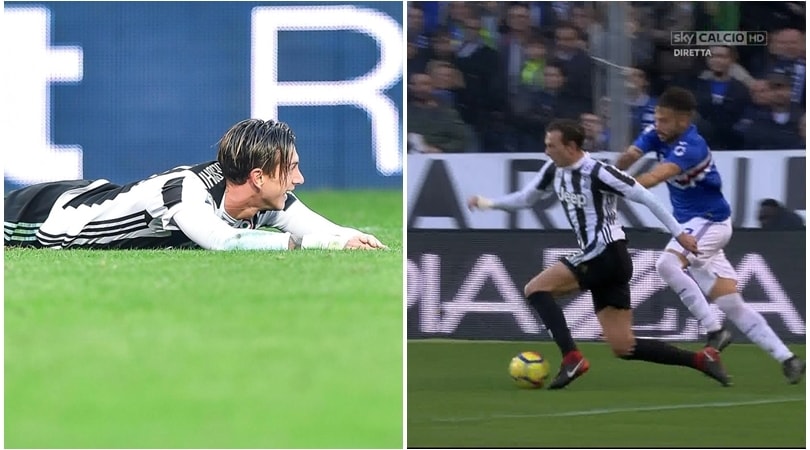Sampdoria-Juventus, rammarico bianconero: sospetto anche il contatto in area tra Ferrari e Bernardeschi