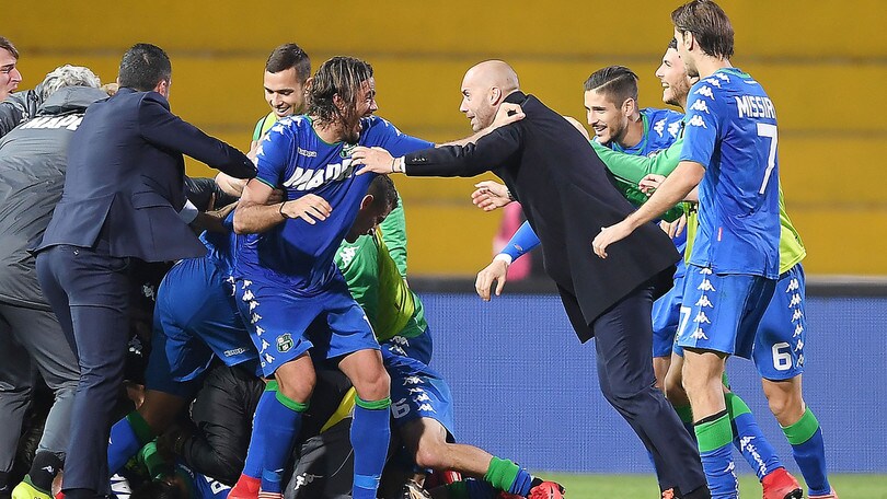 Serie A Sassuolo, Bucchi: «Il gol di Peluso? Una liberazione»