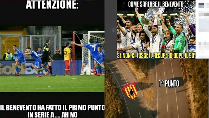 Benevento, il primo punto non arriva. E il web infierisce