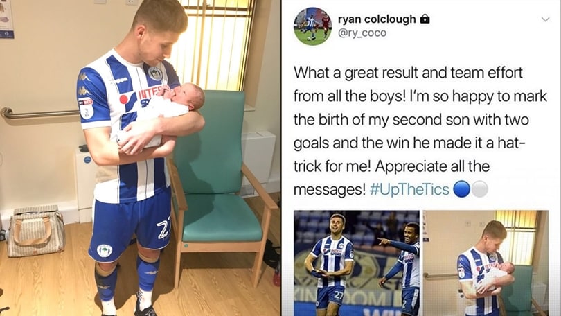 Wigan, Colclough segna due gol e si fa sostituire: «Sta per nascere mio figlio»