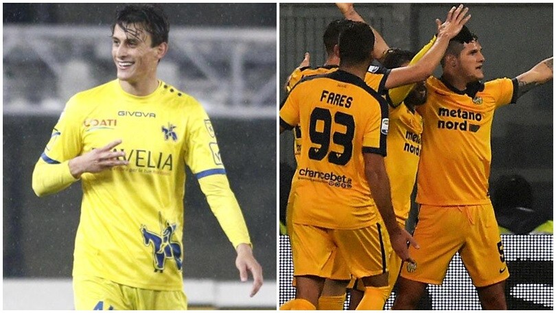 Chievo-Spal 2-1, Sassuolo-Verona 0-2: Inglese e Verde show