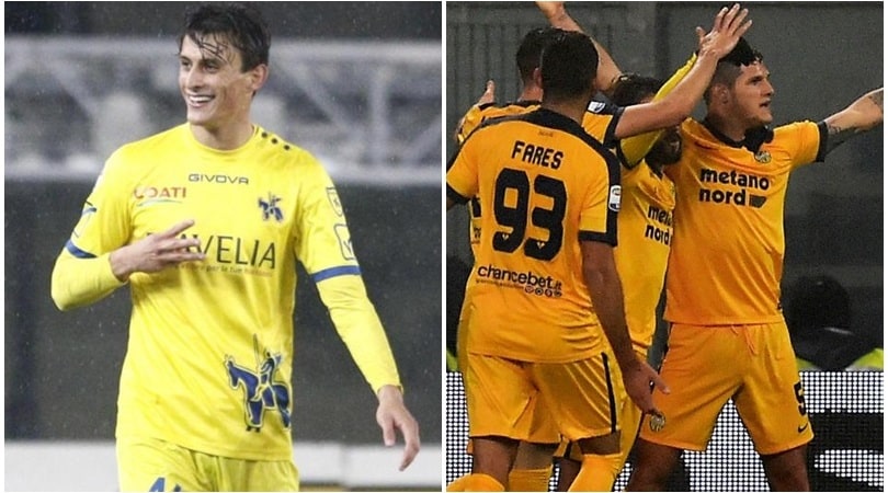 Chievo-Spal 2-1, Sassuolo-Verona 0-2: Inglese e Verde show