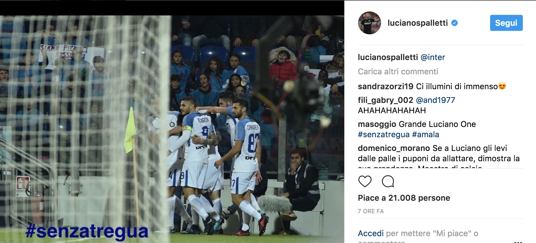 Inter, Spalletti insiste con l'hashtag: #senzatregua