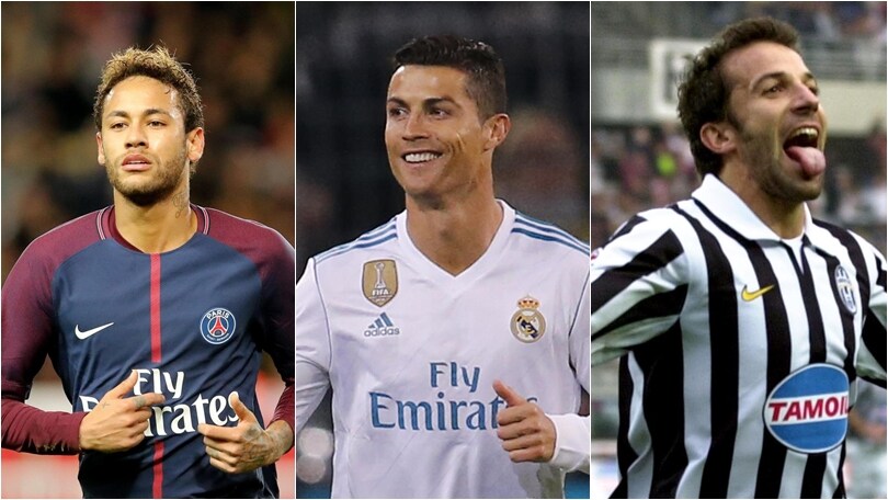 Neymar e Ronaldo eguagliano Del Piero: gol e record da Champions