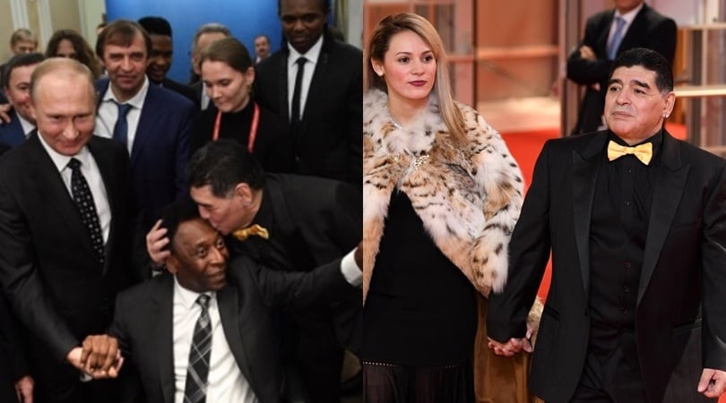 Maradona bacia Pelé: che look a Mosca!