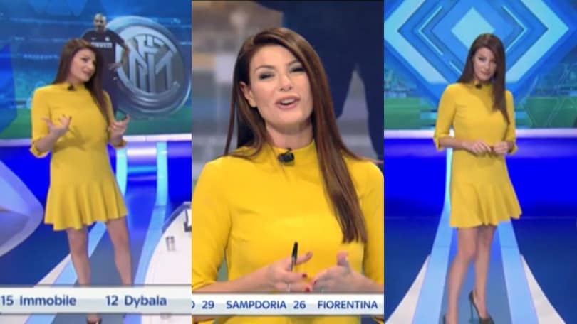 «Ilaria D'Amico in giallo come la Juventus a Napoli»
