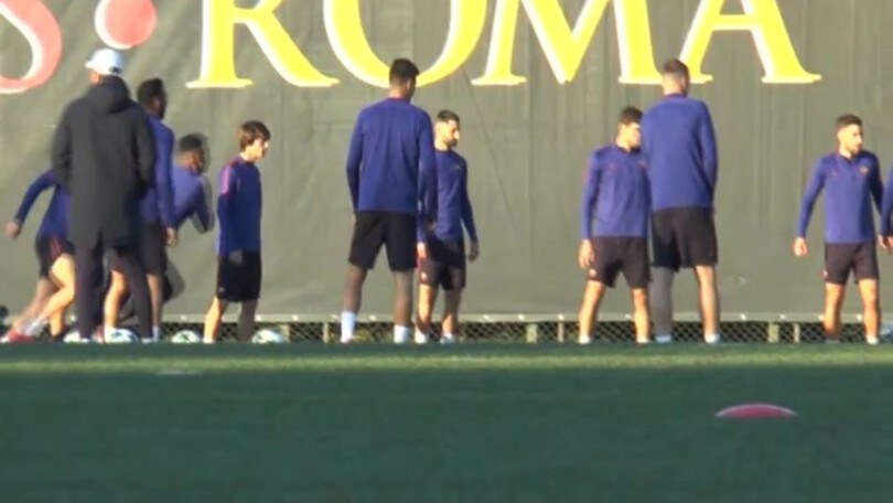 Roma, allenamento in vista del Qarabag