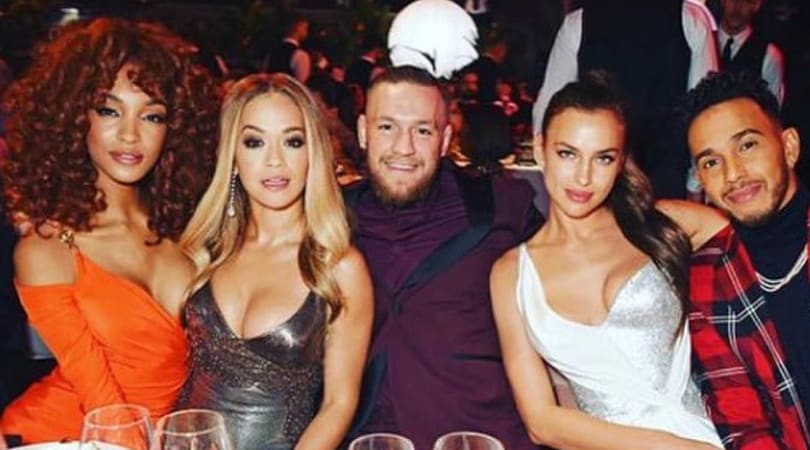 Hamilton e McGregor, che serata con Irina Shayk e Rita Ora!