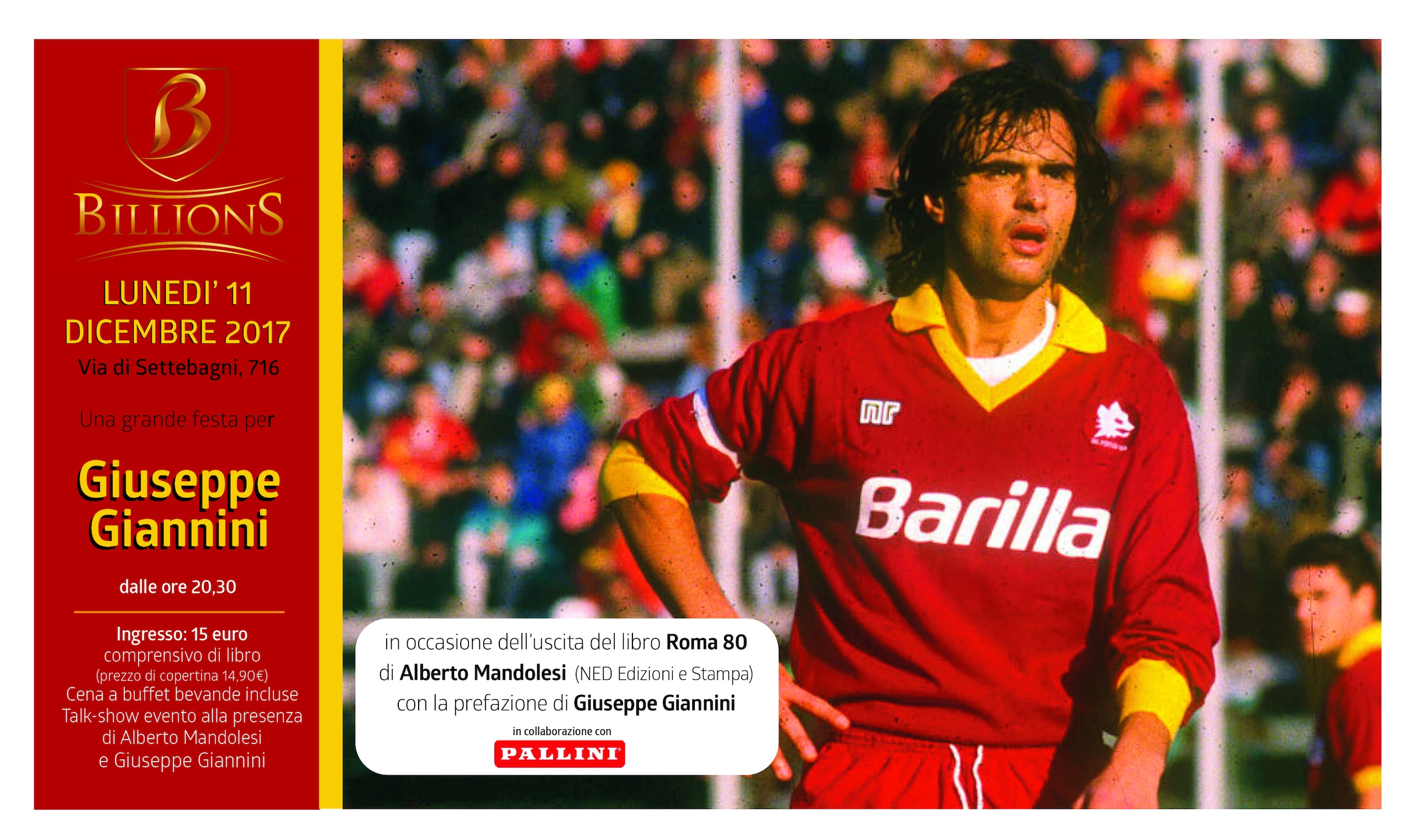 Giannini alla presentazione di “Roma80” di Mandolesi