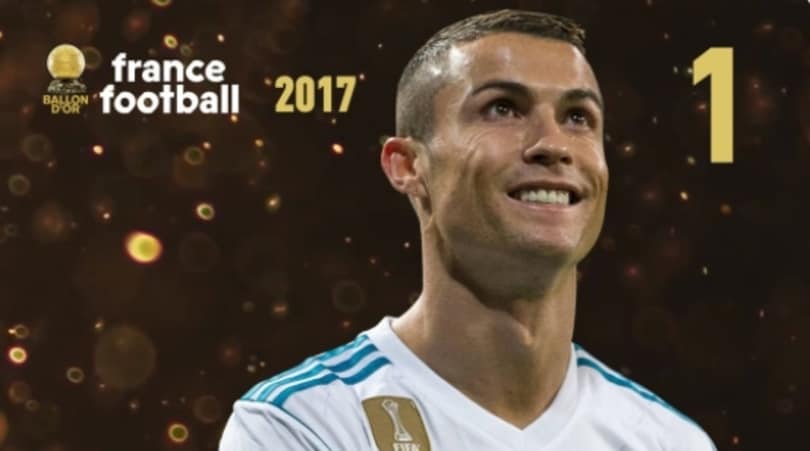 Cristiano Ronaldo alza il Pallone d'Oro, Buffon ai piedi del podio