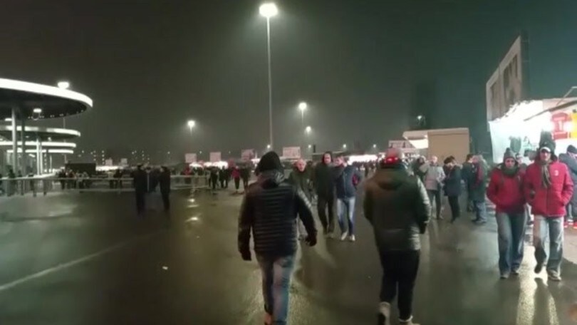 Milan-Bologna, neve a San Siro